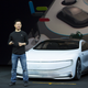 Jia Yueting in front of his not-Faraday-Future-I-know-this-is-confusing LeEco concept car. Photo Credit: LeEco